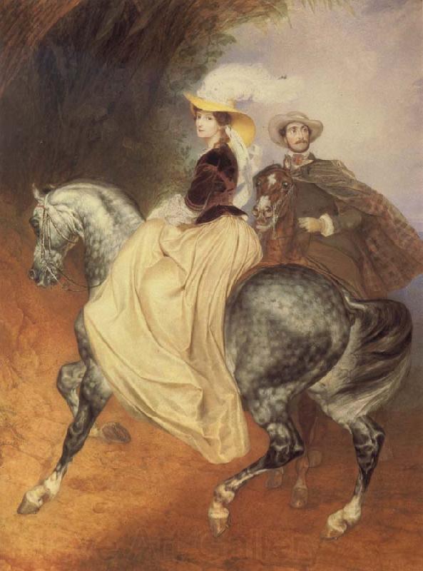 Karl Briullov Riders France oil painting art